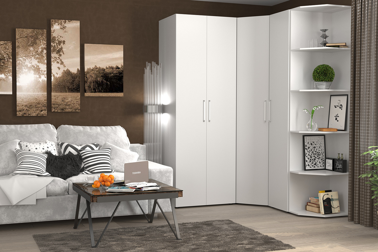 armoire modulable dans le salon