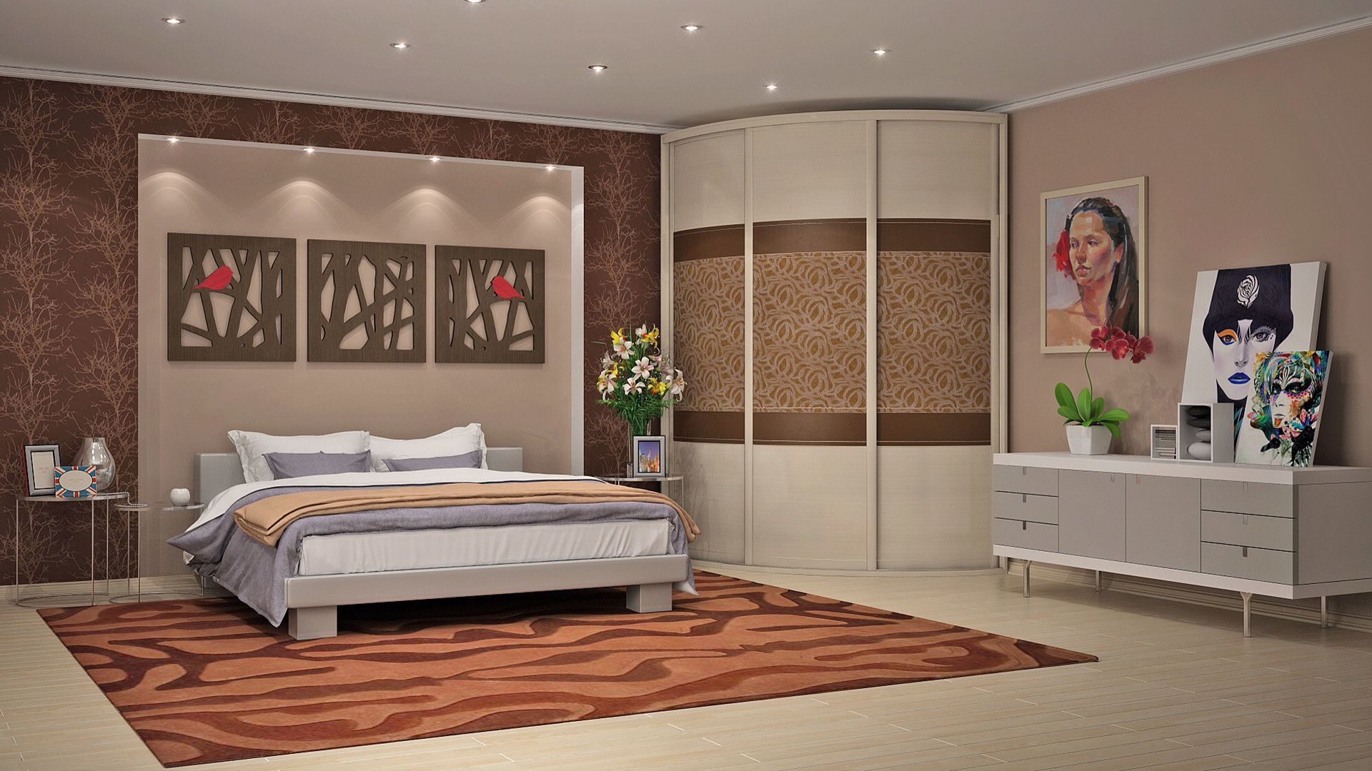 armoire rayon dans la chambre