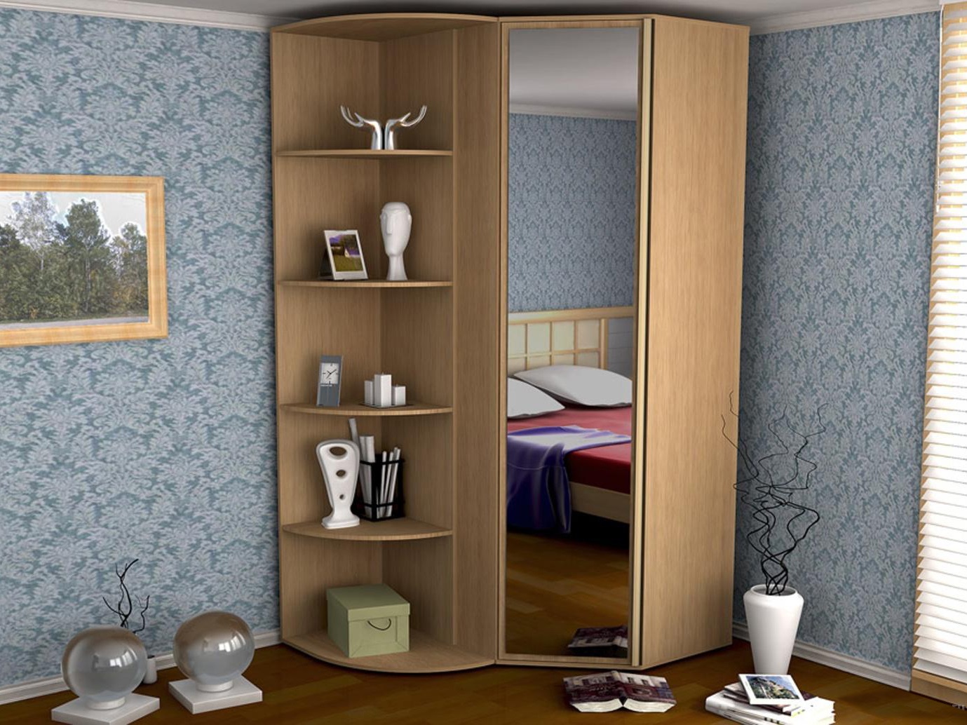 armoire encastrée en bois