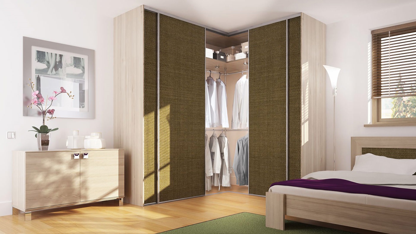 armoire encastrée d'angle