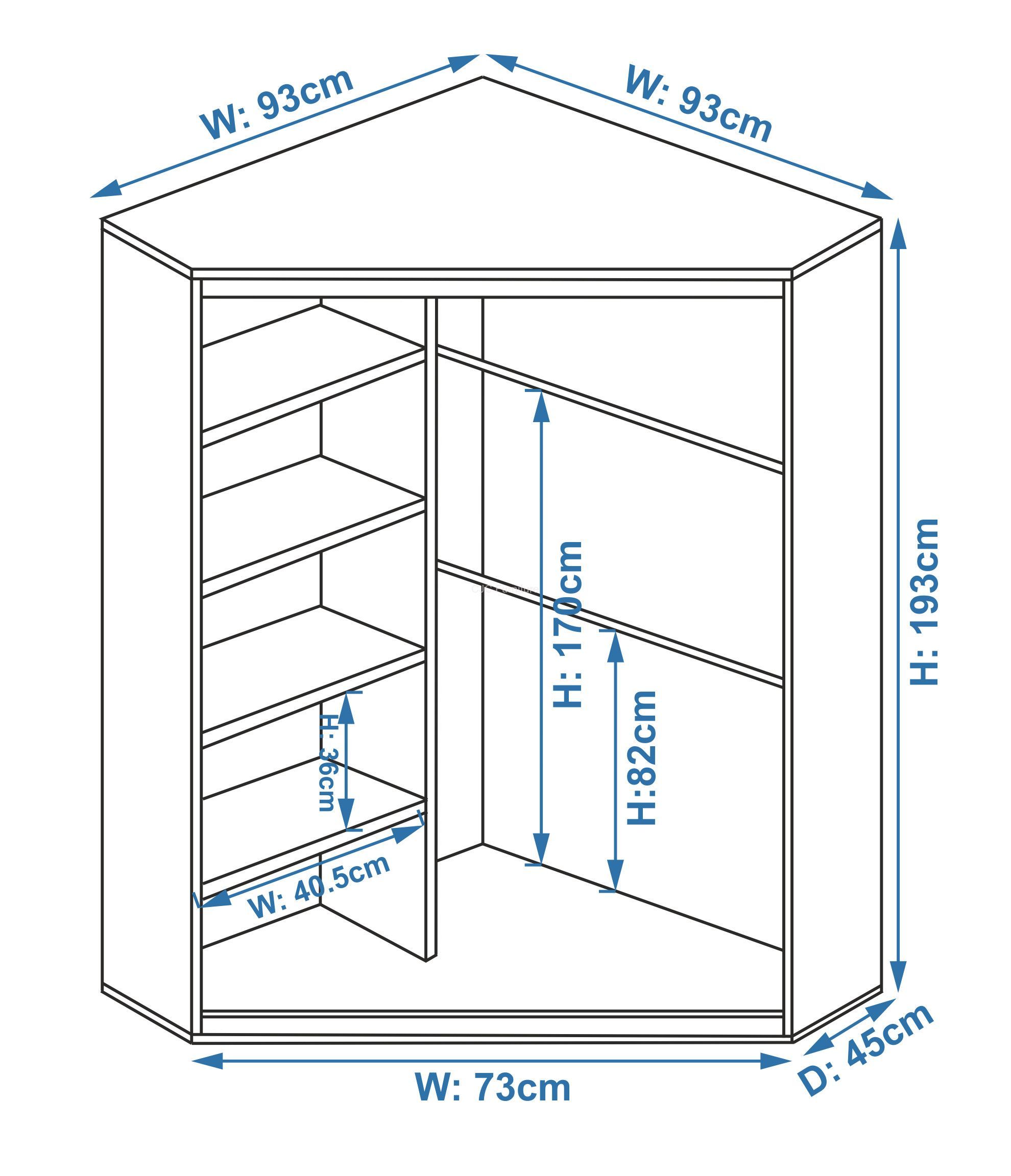 dessin de meuble d'angle