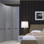 meuble d'angle gris
