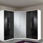 armoire d'angle noir et blanc