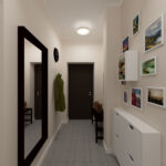 cadre noir design miroir