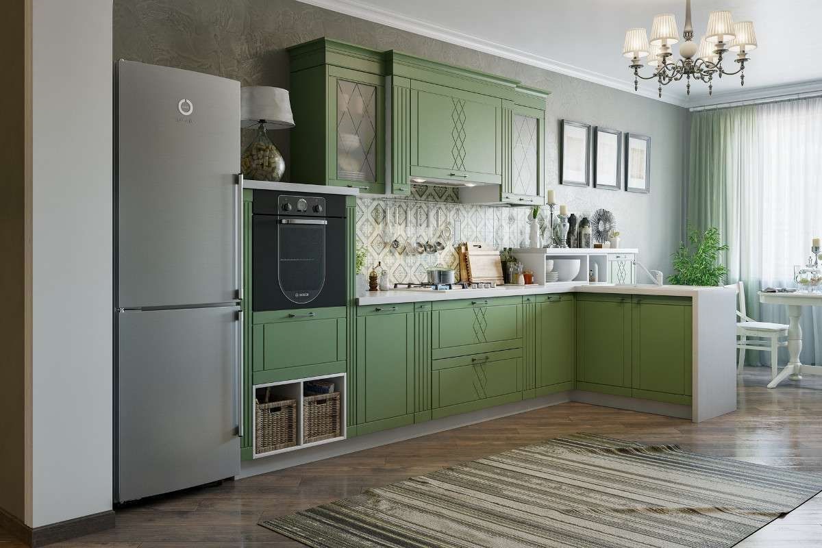 green country style kitchen