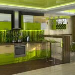 green kitchen pattern
