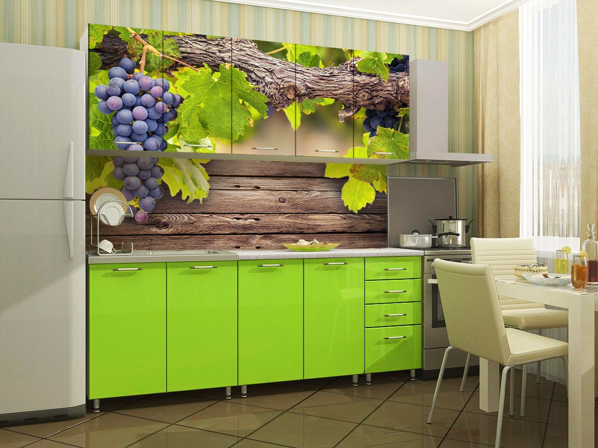 combination of green with wood