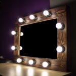 photo de conception de miroir rétro-éclairé