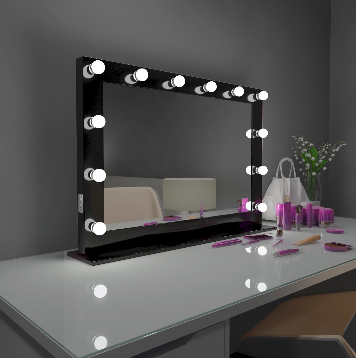 miroir rétroéclairé