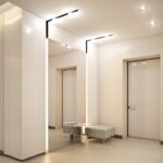miroir dans le couloir large