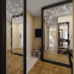 miroir dans le couloir avec une photo