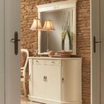 miroir de couloir avec commode beige