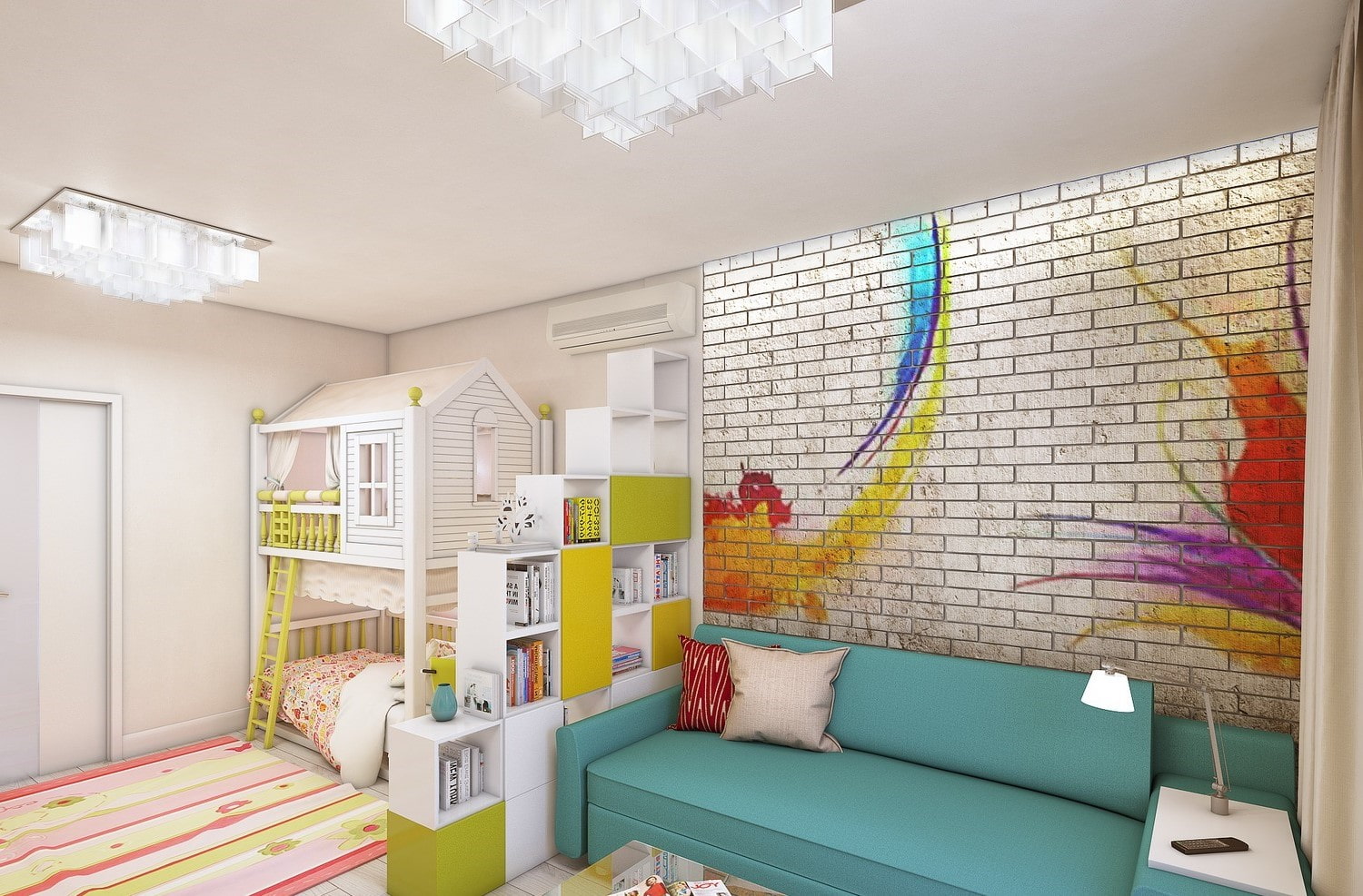 armoire-cloison de zonage pour enfants