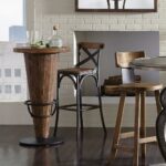 tabouret de bar en bois avec dossier