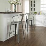 tabouret de bar en métal avec dossier