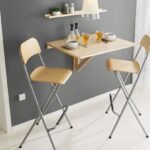 tabouret de bar pliant beige