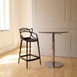 tabouret de bar à dossier ajouré
