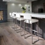 tabouret de bar carré blanc
