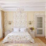 camera da letto bianca in stile romantico