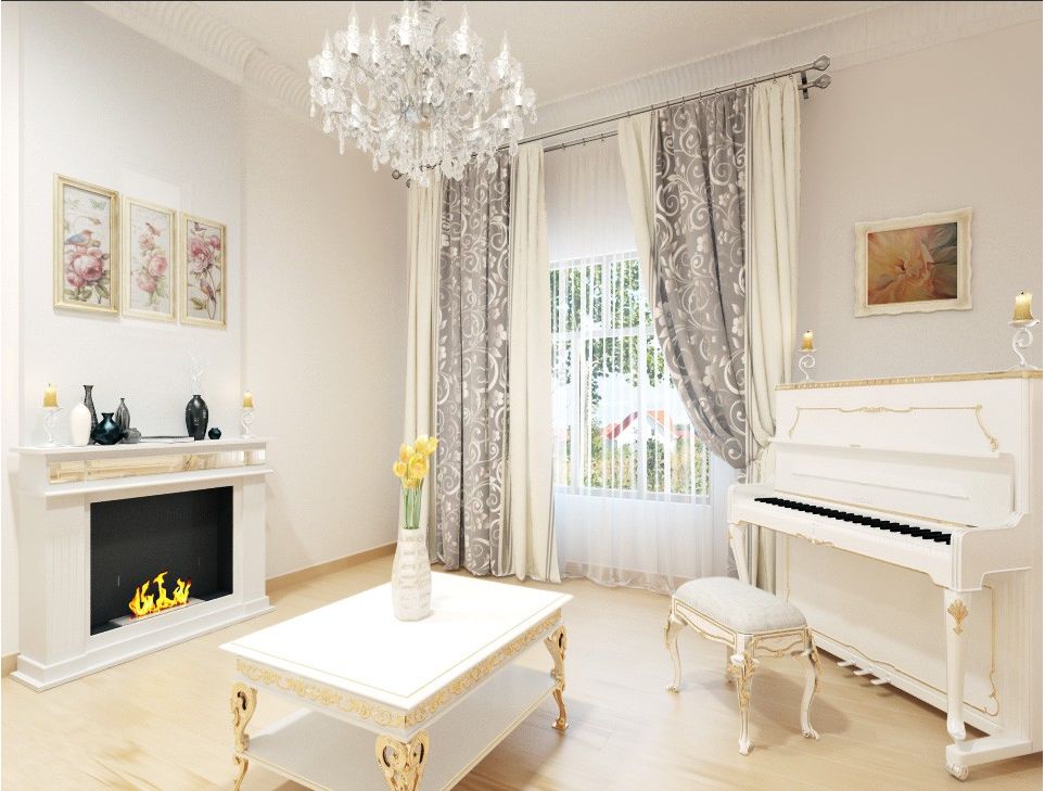 perdele albe în interior