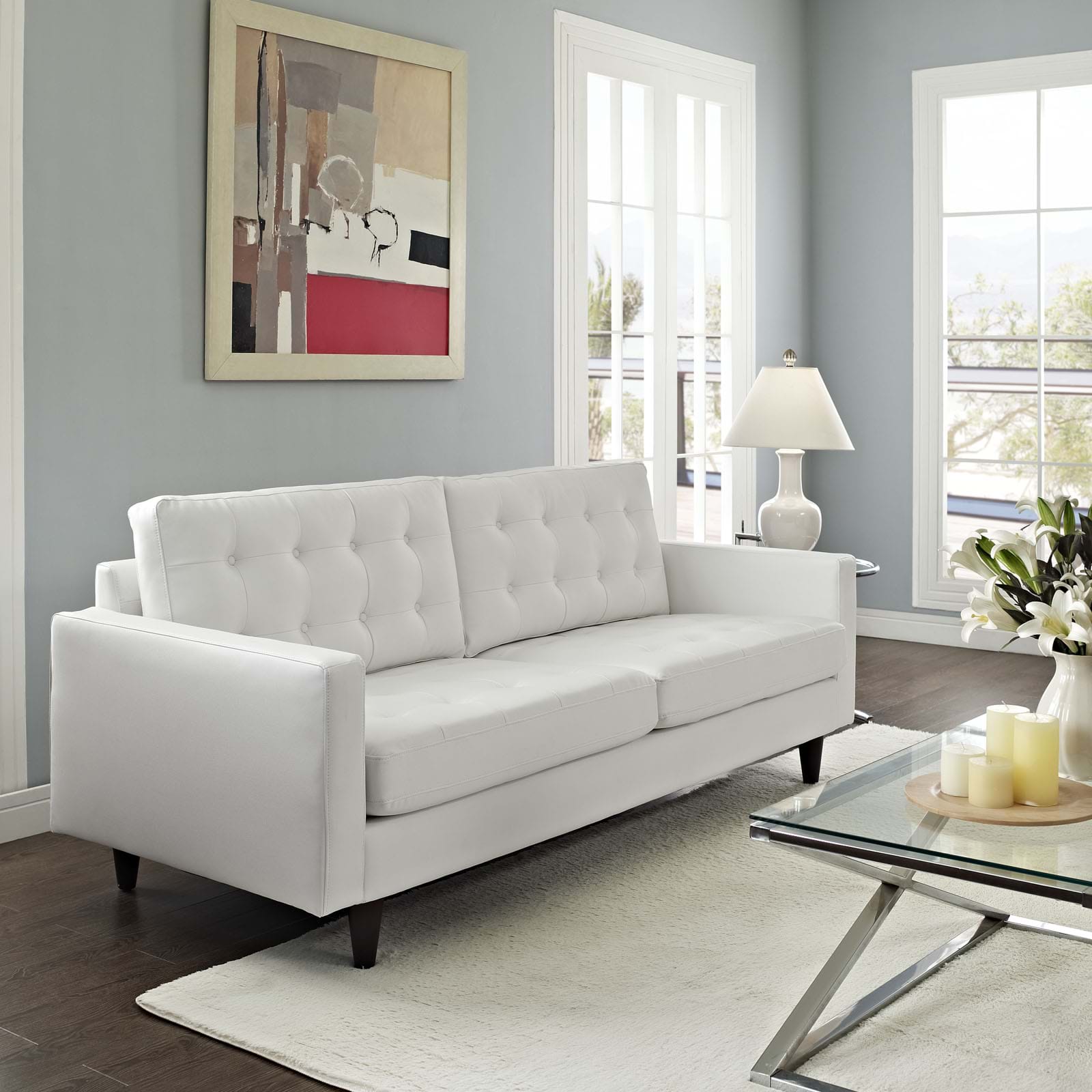 canapé scandinave blanc