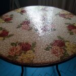 verre de table de découpage