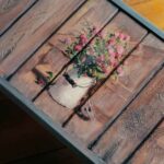vase de table de découpage