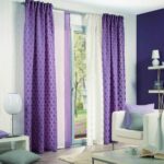 rideaux bicolores blancs et violets