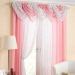 rideaux bicolores blancs et roses