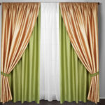 rideaux bicolores rose olive