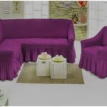 housse pour canapé d'angle violette