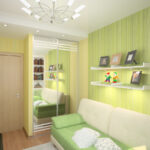 design de chambre vert