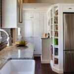 small marbled kitchen