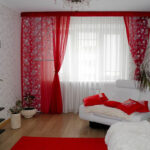 décor de rideaux rouges
