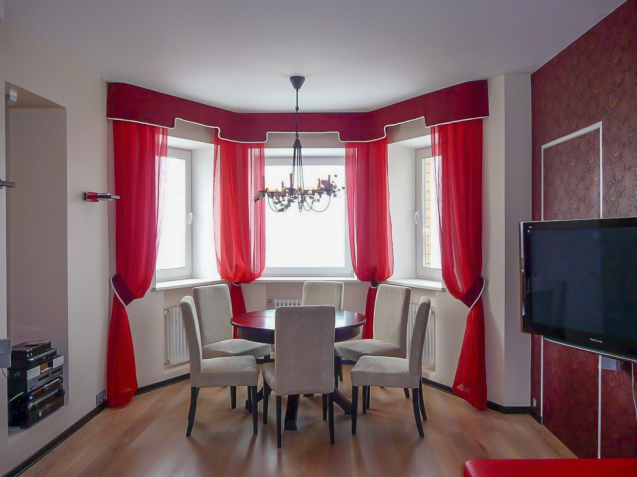 rideaux rouges
