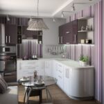 cuisine 10 mètres carrés avec des idées de design de canapé