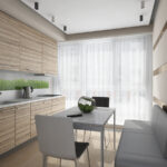 cuisine 10 m² avec un canapé déco photo