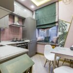 cuisine 10 m² avec un canapé photo déco