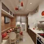 cuisine 10 mètres carrés avec un canapé photo d'intérieur