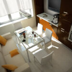 cuisine 10 m² avec un canapé photo intérieur