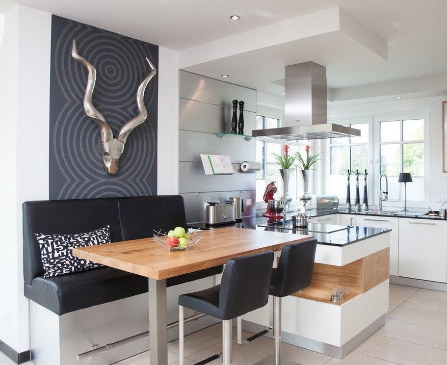 cuisine 10 m² avec canapé décor photo