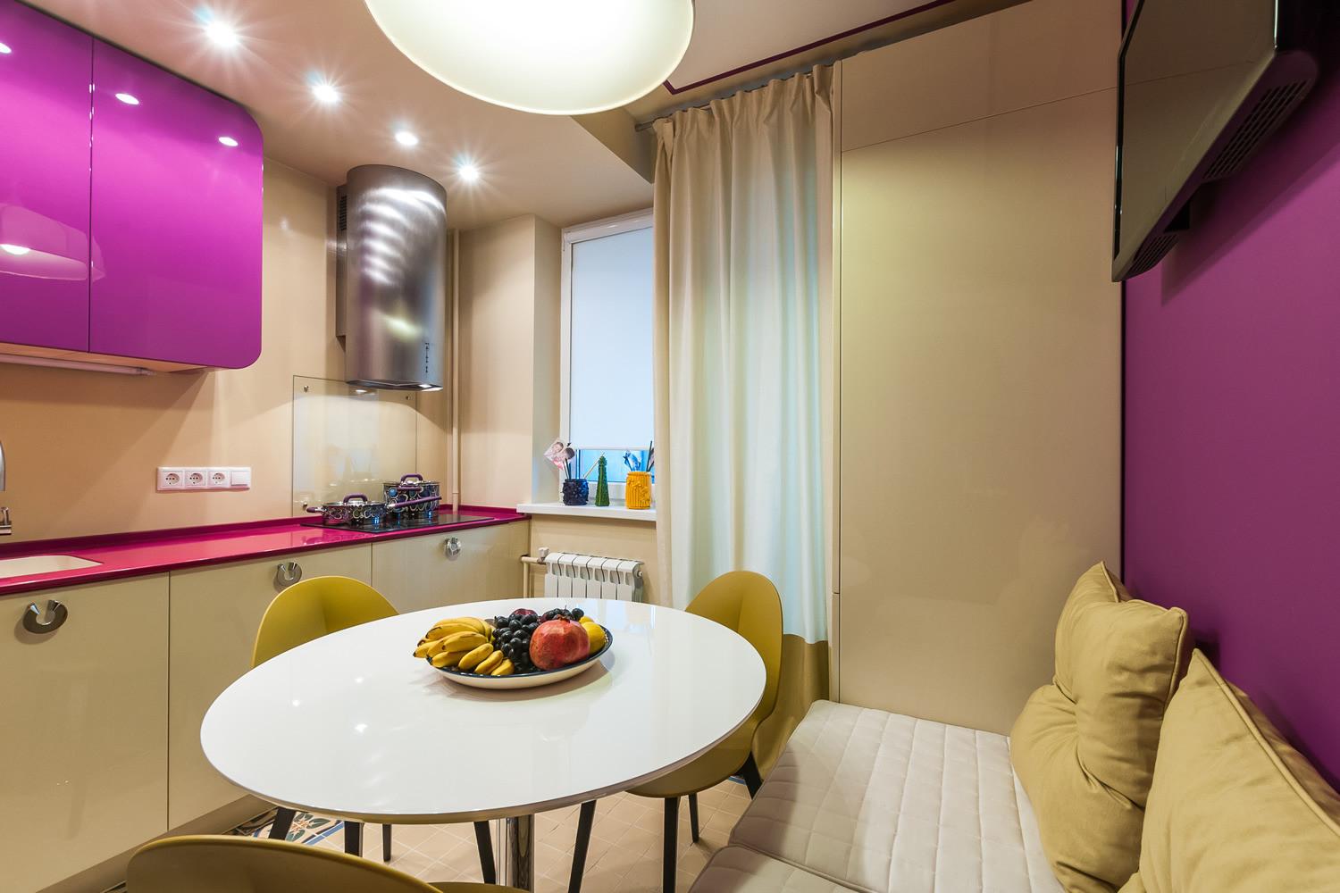 cuisine 10 m² avec canapé photo design