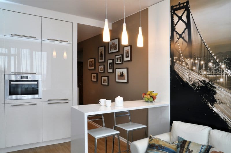 cuisine 10 m² avec canapé photo intérieur