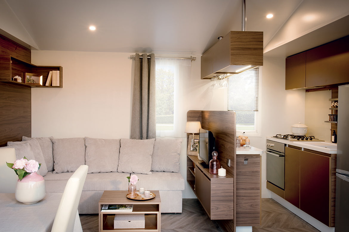 cuisine 15 m² avec canapé design