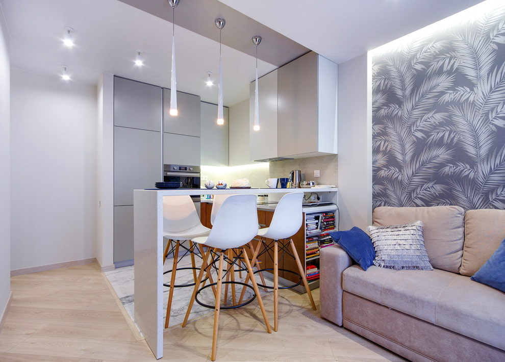 cuisine 15 m² avec canapé photo design