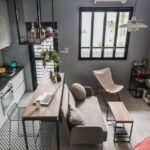 cuisine 15 m² avec un canapé idées photo