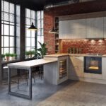 ensemble de cuisine pour un loft spacieux
