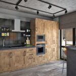 ensemble de cuisine en bois strict