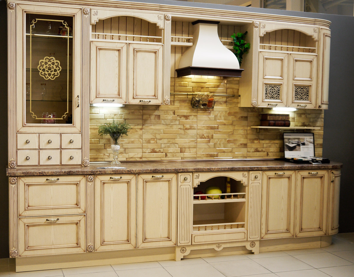 ensemble de cuisine de style campagnard