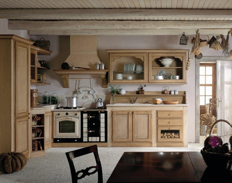 ensemble de cuisine de style campagnard